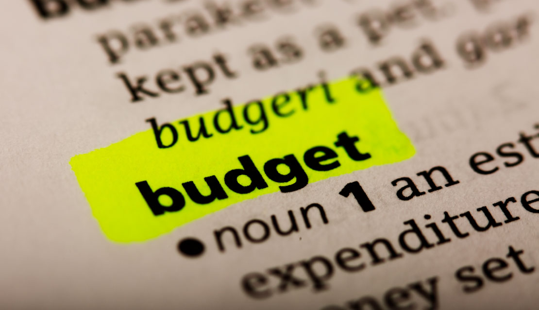 Budget highlighted on page